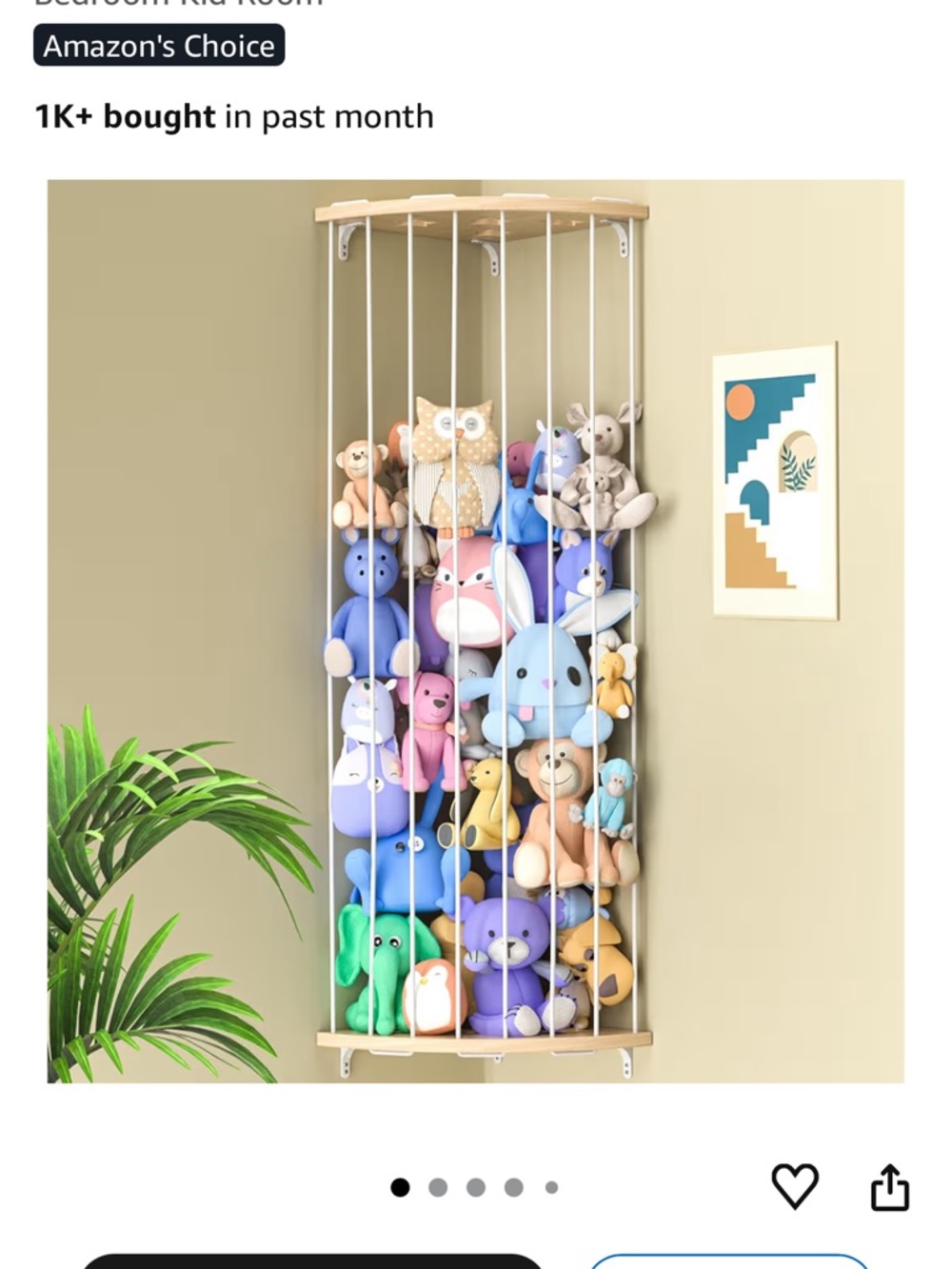 Plush Toy Wall Organizer - Multi Color